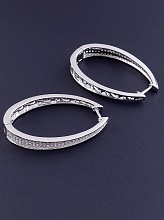 картинка Серьги 'Pataya' Фианит (родий) от магазина Wolves