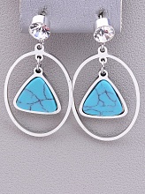 картинка Серьги 'Stainless Steel' Бирюза от магазина Wolves