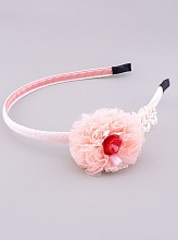 картинка Ободок женский с цветком, розовый от магазина Wolves