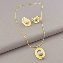 картинка Подвеска+Серьги 'Winniana' 45 см (позолота-родий) от магазина Wolves