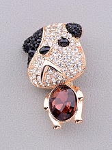 картинка Брошь Фианит 'FJ' от магазина Wolves