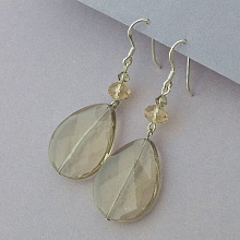 картинка Серьги Раухтопаз Чешский хрусталь от магазина Wolves