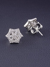 картинка Серьги 'XUPING' Фианит (родий) от магазина Wolves