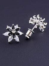 картинка Серьги Фианит 'Saiya' (родий) от магазина Wolves