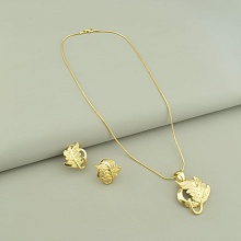 картинка Подвеска и Серьги позолоченные (18к) Fashion от магазина Wolves