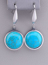 картинка Серьги 'Stainless Steel' Бирюза от магазина Wolves