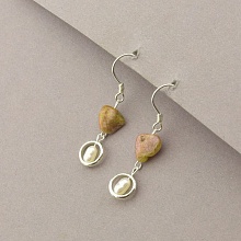 картинка Серьги 'SUNSTONES' Жемчуг Серебро(925) от магазина Wolves