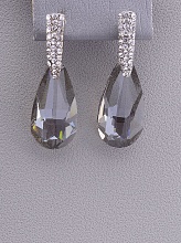 картинка Серьги 'Juleeze' Фианит (родий) от магазина Wolves