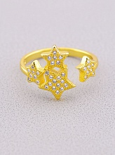 картинка Кольцо 'FJ' Сrystal Бижутерный сплав от магазина Wolves