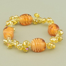 картинка Браслет Муранское стекло Чешский хрусталь 19 см от магазина Wolves