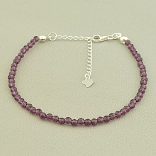 картинка Браслет 'SUNSTONES' Шпинель Серебро(925) 19 см от магазина Wolves