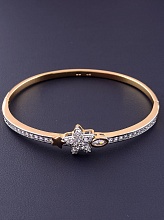 картинка Браслет 'XUPING' Фианит 17 см (позолота-родий) от магазина Wolves