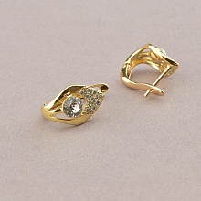 картинка Серьги Фианит 'XUPING' (позолота 18к) от магазина Wolves