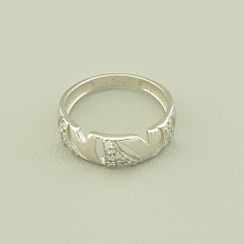 картинка Кольцо 'Vogue' Фианит  (родий) от магазина Wolves