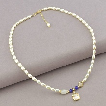 картинка Подвеска 'Fashion' Жемчуг Кварц Перламутр 42 см от магазина Wolves