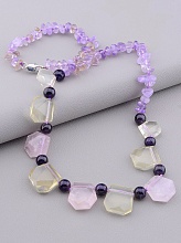 картинка Бусы Аметрин Цитрин Розовый кварц 51 см от магазина Wolves