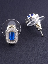 картинка Серьги 'Big Dipper' Фианит (родий) от магазина Wolves