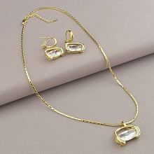 картинка Подвеска+Серьги 'Winniana' Фианит 45 см от магазина Wolves