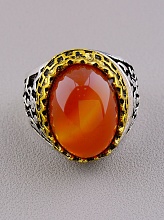 картинка Кольцо Сердолик  (Бижутерный сплав) от магазина Wolves