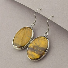 картинка Серьги 'SUNSTONES' Тигровый глаз от магазина Wolves