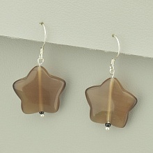 картинка Серьги 'SUNSTONES' Кошачий глаз Серебро(925) от магазина Wolves