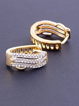 картинка Серьги 'XUPING' Фианит  (позолота-родий) от магазина Wolves