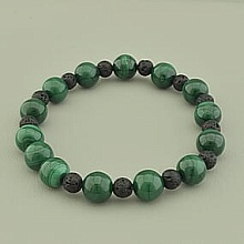 картинка Браслет 'SUNSTONES' Малахит Лава 21 см от магазина Wolves