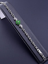 картинка Браслет 'XUPING' Фианит 17 см (родий) от магазина Wolves