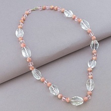 картинка Бусы 'SUNSTONES' Родохрозит Горный хрусталь Чешский хрусталь 52 см от магазина Wolves