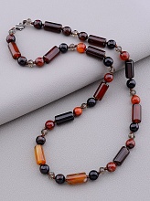 картинка Бусы 'SUNSTONES' Сердолик Чешский хрусталь 54 см от магазина Wolves