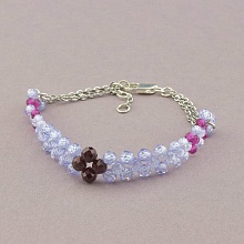 картинка Браслет 'SUNSTONES' Гранат Циркон Кварц 18 см от магазина Wolves