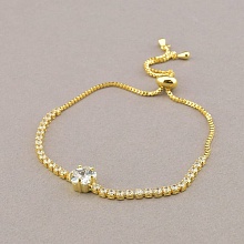 картинка Браслет 'Saiya' Фианит 17 см (позолота 18к (лимонная)) от магазина Wolves