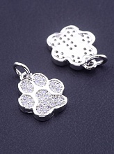 картинка Кулон Фианит 12х10 (родий) от магазина Wolves