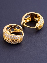 картинка Серьги 'Pataya' Фианит (позолота 18к) от магазина Wolves