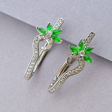 картинка Серьги 'XUPING' Фианит (родий) от магазина Wolves