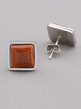 картинка Серьги Золотой Песок 12x12мм от магазина Wolves