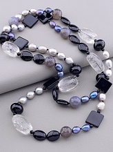 картинка Бусы Горный хрусталь Агат Жемчуг 100 см от магазина Wolves