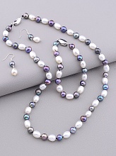 картинка Бусы 'SUNSTONES' Жемчуг Серебро(925) 48 см от магазина Wolves