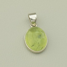 картинка Кулон Пренит 18х11мм (родий) от магазина Wolves