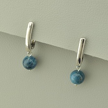 картинка Серьги 'SUNSTONES' Апатит  (родий) от магазина Wolves