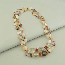 картинка Бусы Раухтопаз Агат Сердолик 94 см от магазина Wolves