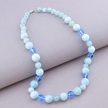 картинка Бусы 'SUNSTONES' Аквамарин Чешский хрусталь 50 см от магазина Wolves