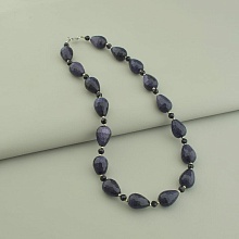 картинка Бусы синие из авантюрина, на карабине, Каирская ночь 51 см от магазина Wolves