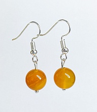 картинка Элитные Серьги Агат (жёлтый) №2 от магазина Wolves