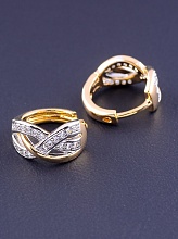 картинка Серьги 'XUPING' Фианит (позолота-родий) от магазина Wolves