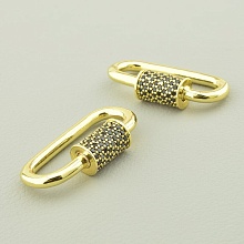 картинка Замочек Фианит 30х15 (позолота 18к (лимонная)) от магазина Wolves