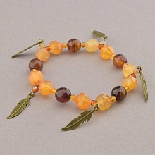 картинка Браслет 'SUNSTONES' Сердолик 20 см от магазина Wolves