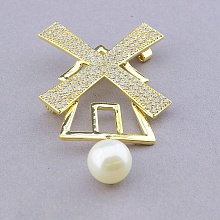 картинка Брошь 'XUPING' Майорка  (позолота 18к (лимонная)) от магазина Wolves