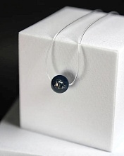 картинка Чокер невидимка с камнем Варисцит (чёрный) от магазина Wolves