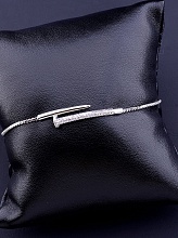 картинка Браслет 'Saiya' Фианит 17 см (родий) от магазина Wolves